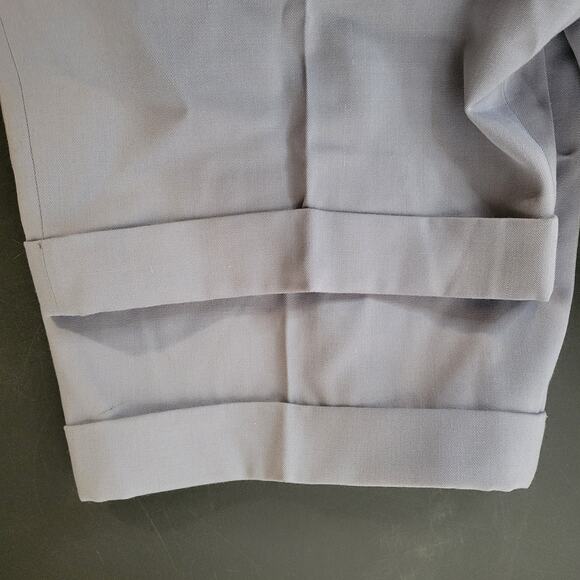 Men's Gray size 55 L gray dress pants 100% wool - Picture 5 of 8